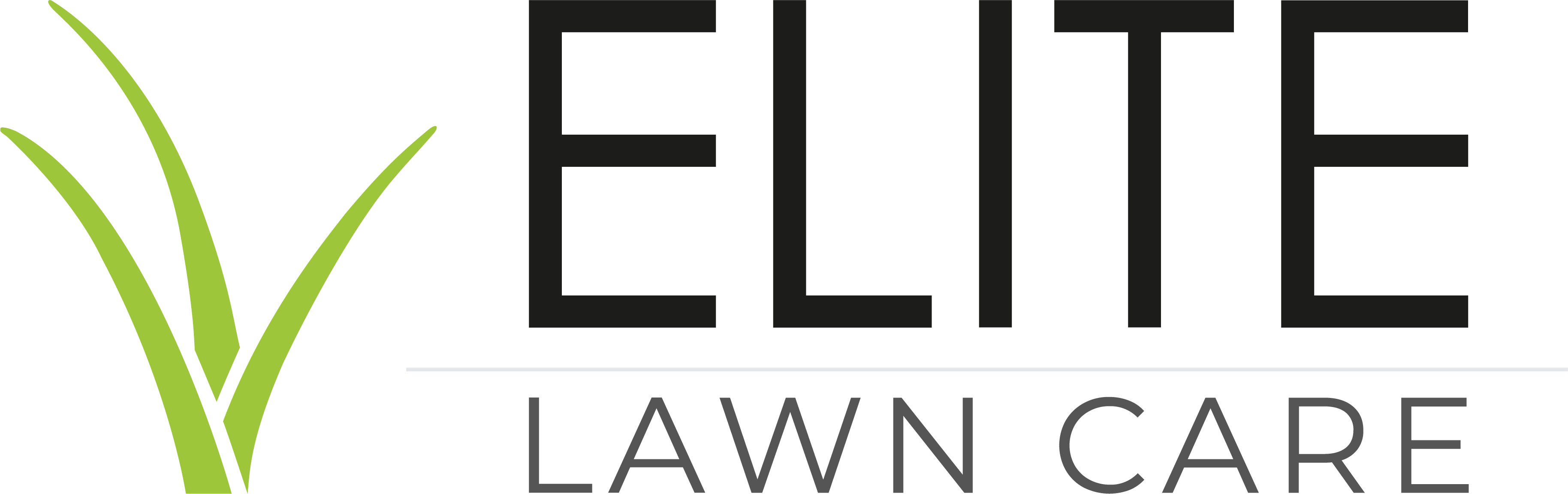 2021 Elite Lawn Care Logo Reversed Paths - Modern 3