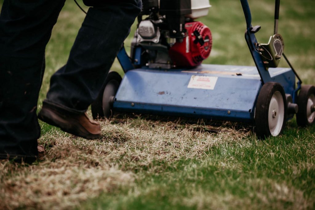 Dethatching discount lawn machine